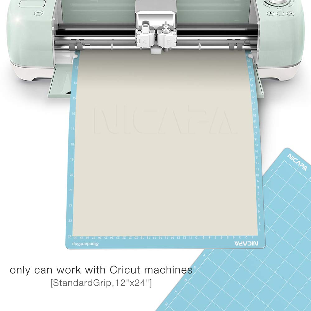 Nicapa Cricut Cutting Mat - Light Grip - 12 x 24 inch - 30x60cm - You’ve Got Me In Stitches