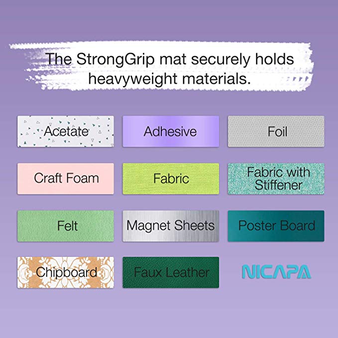 Nicapa Cricut Cutting Mat - Strong Grip - 12 x 24 inch - 30x60cm - You’ve Got Me In Stitches