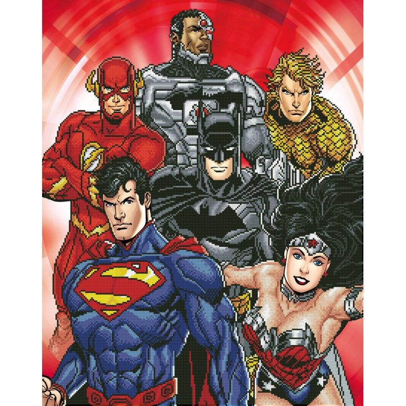 Diamond Dotz - Six Stacked Superheroes - 61 x 77cm