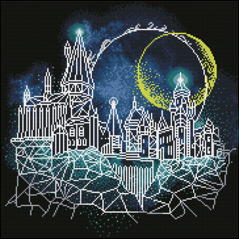 Diamond Dotz - Harry Potter - Moon Over Hogwarts - 51.5 x 51.5cm