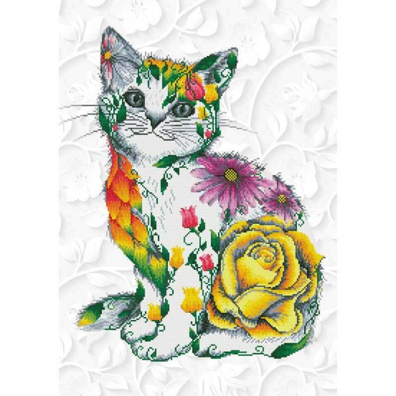 Diamond Dotz - Flower Puss - 55 x 78cm