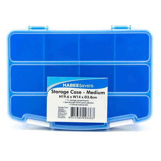 Habee$avers - Medium Storage Case - Blue with White Trim