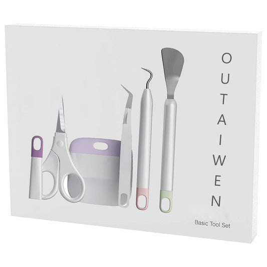 Nicapa - Outaiwen - 5 piece Crafting Tool Set - Suitable for Crafts, Cricut, Silhouette, Brother and others